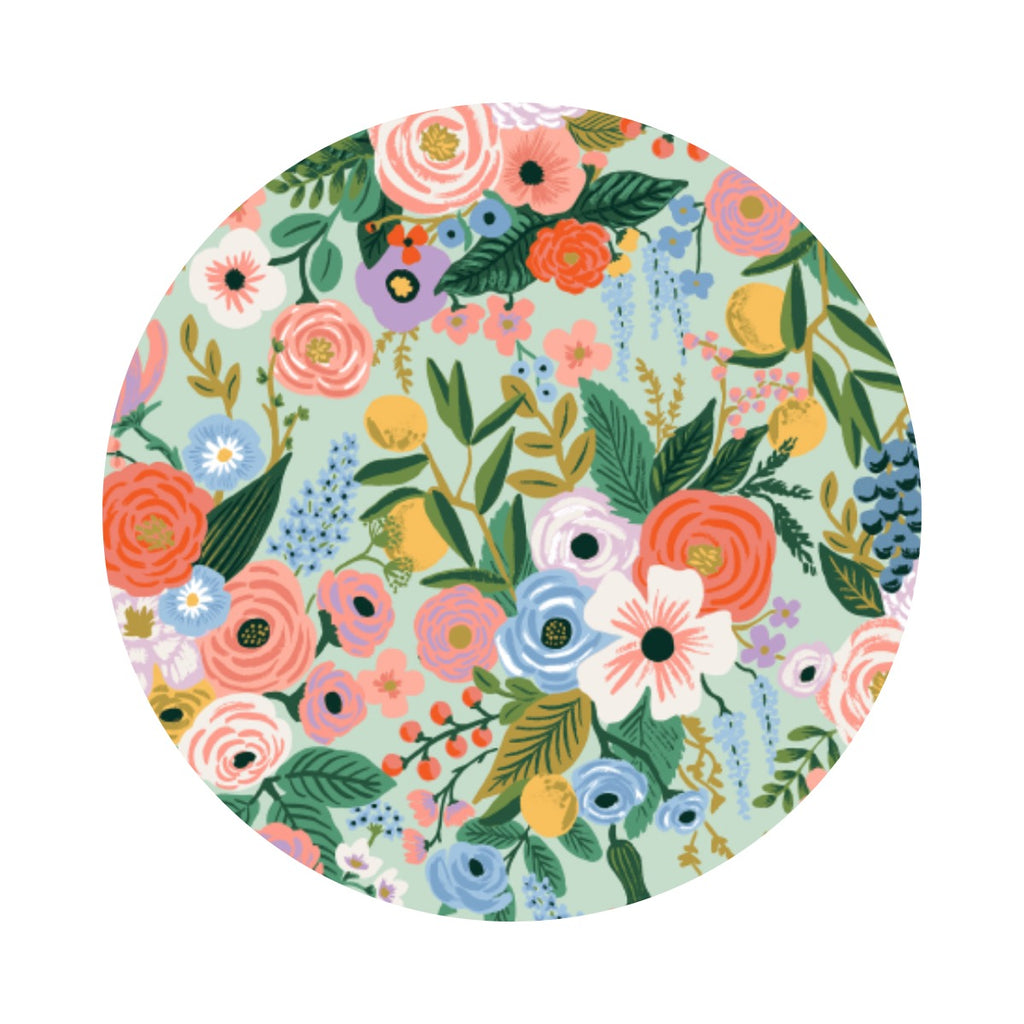 1 meter left! - Garden Party in Mint  - Orchard by Rifle Paper Co. - Cotton + Steel Fabrics