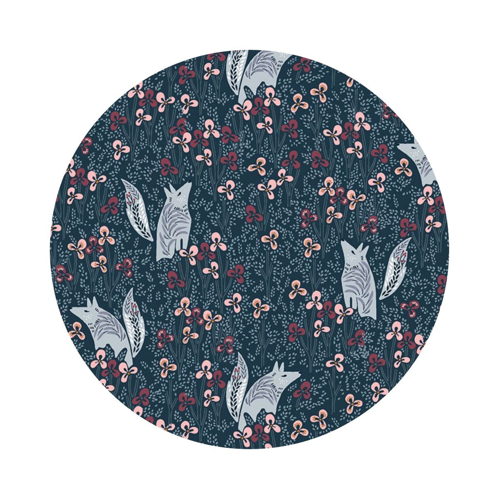 3 meters left! - Werewolves in Peacock - Xanadu Collection - Dear Stella Fabrics